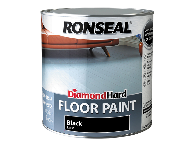 RSLDHFPBL25L - Diamond Hard Floor Paint Satin Black 2.5 litre