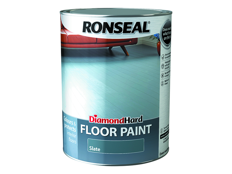 Diamond Hard Floor Paint Satin Slate 5 litre