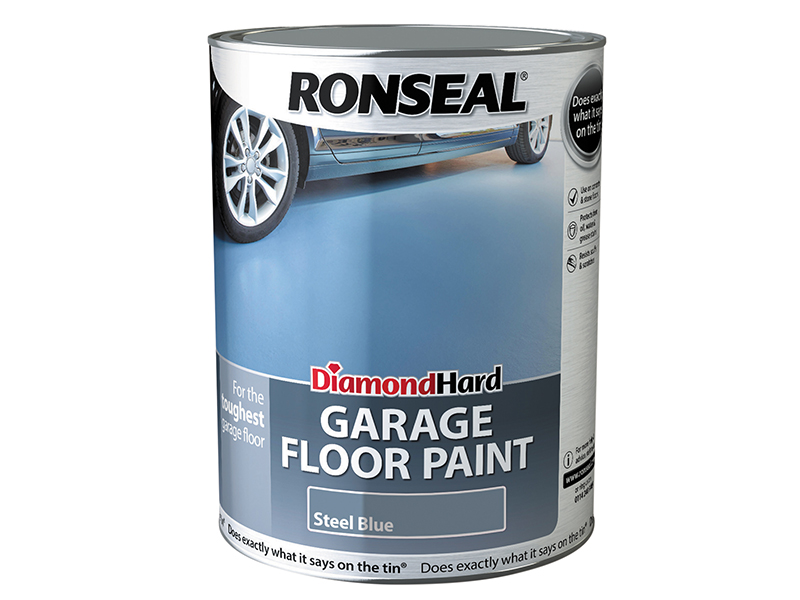RSLDHGFPSB5L - Diamond Hard Garage Floor Paint Steel Blue 5 litre