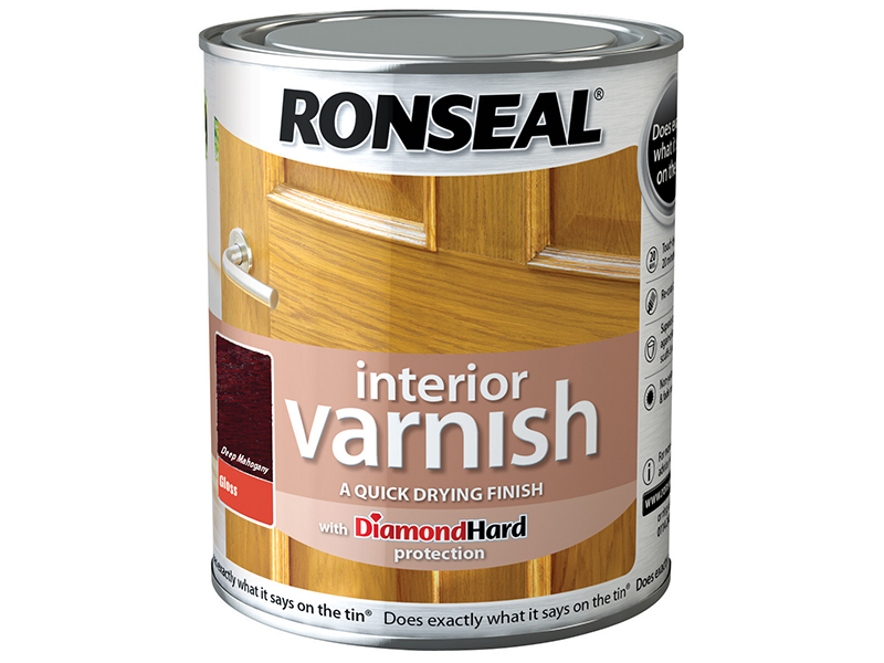 RSLINGDM750 - Interior Varnish Quick Dry Gloss Deep Mahogany 750ml