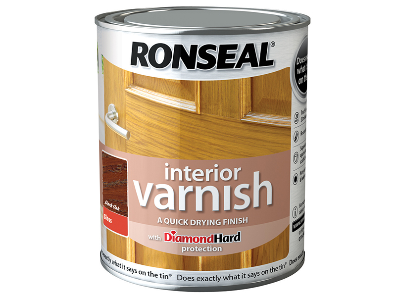 RSLINGDO750 - Interior Varnish Quick Dry Gloss Dark Oak 750ml