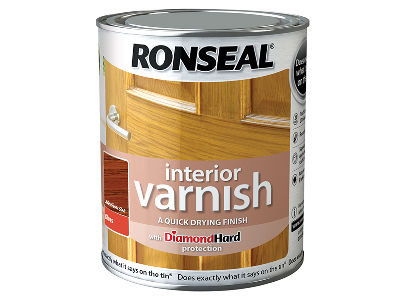 RSLINGMO250 - Interior Varnish Quick Dry Gloss Medium Oak 250ml