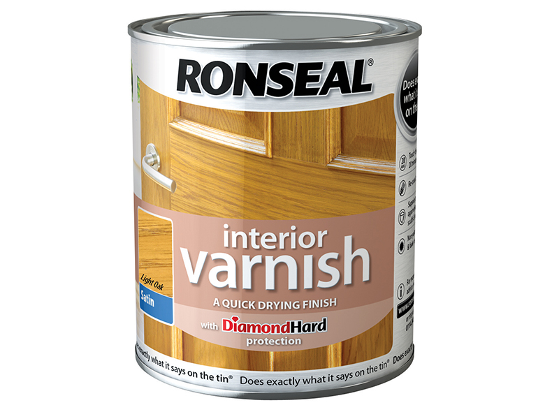 RSLIVSLO250 - Interior Varnish Quick Dry Satin Light Oak 250ml