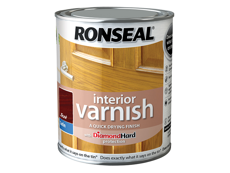 RSLIVSTE250 - Interior Varnish Quick Dry Satin Teak 250ml