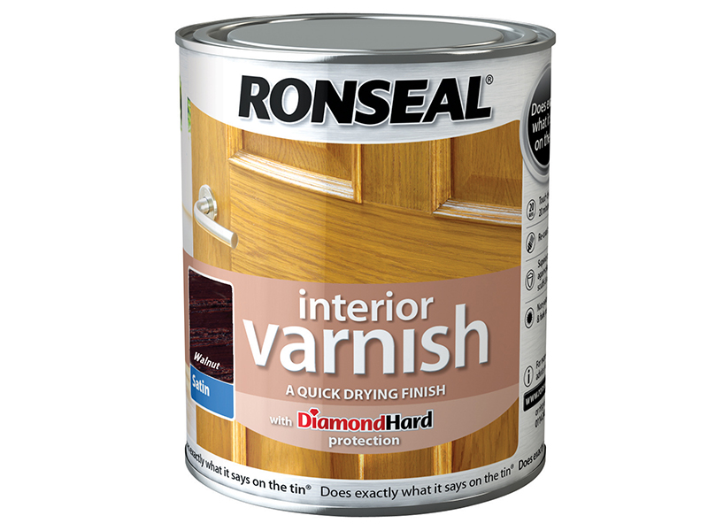 RSLIVSWN750 - Interior Varnish Quick Dry Satin Walnut 750ml