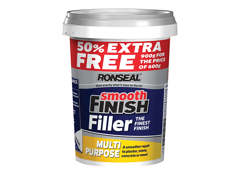 Smooth Finish Multipurpose Wall Filler Ready Mixed 600g 50%