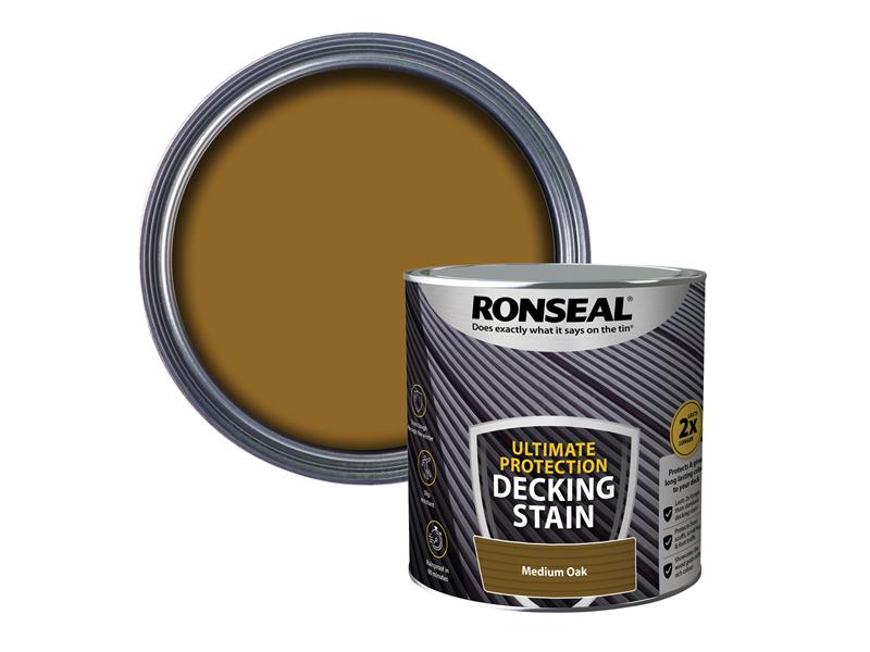 RSLNUDSMO25L - Ultimate Protection Decking Stain Medium Oak 2.5 litre