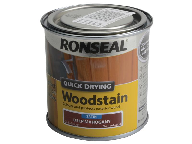 RSLQDWSDM250 - Quick Drying Woodstain Satin Deep Mahogany 250ml