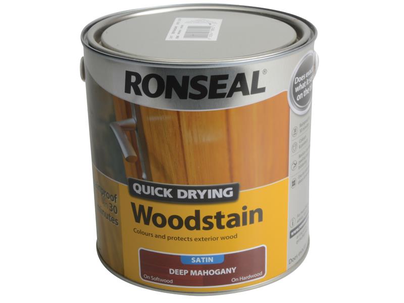 RSLQDWSDM25L - Quick Drying Woodstain Satin Deep Mahogany 2.5 litre