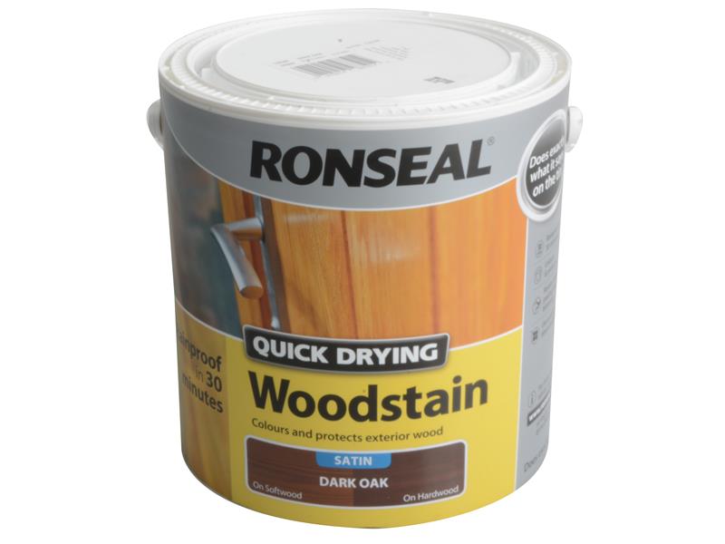 RSLQDWSDO25L - Quick Drying Woodstain Satin Dark Oak 2.5 litre