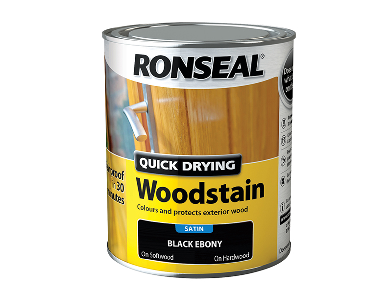 RSLQDWSE750 - Quick Drying Woodstain Satin Ebony 750ml