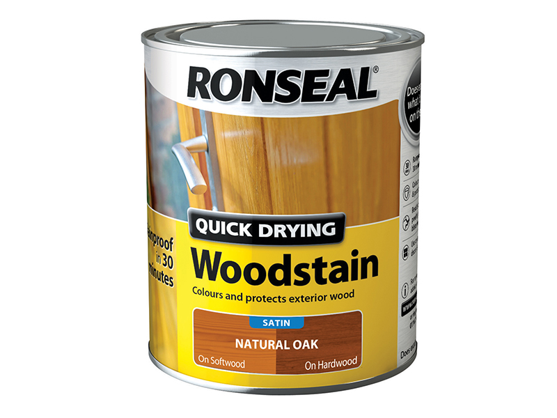 RSLQDWSNO750 - Quick Drying Woodstain Satin Natural Oak 750ml