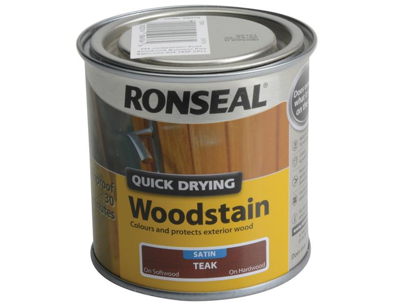 RSLQDWST250 - Quick Drying Woodstain Satin Teak 250ml