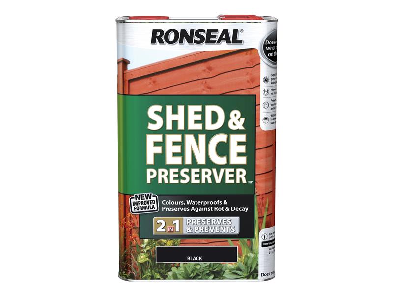 RSLSFB5L - Shed & Fence Preserver Black 5 litre