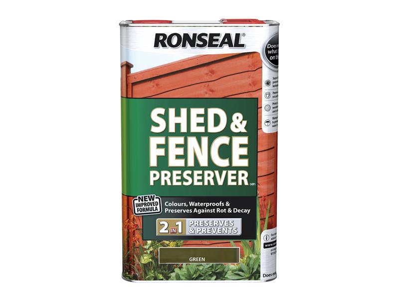 RSLSFG5L - Shed & Fence Preserver Green 5 litre