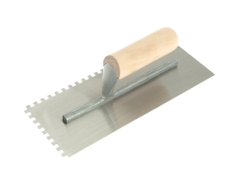 RST153DS - Notched Trowel 6mm Square Notches Wooden Handle 11 x 4.1/2in