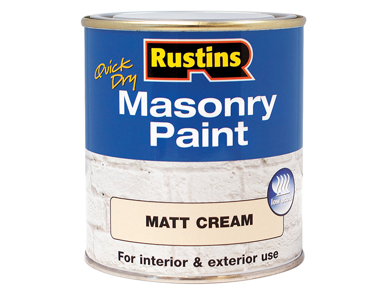 RUSMASPC500 - Quick Dry Masonry Paint Matt Cream 500ml