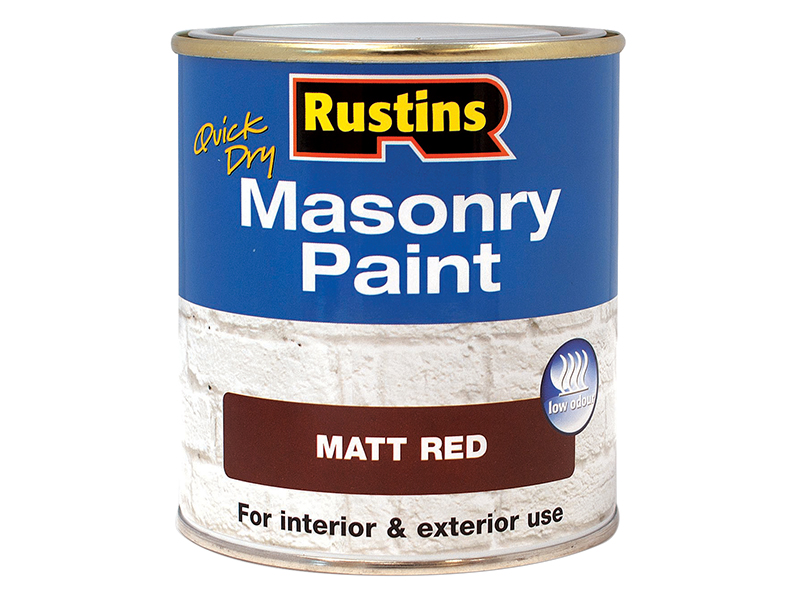 RUSMASPR500 - Quick Dry Masonry Paint Matt Red 500ml