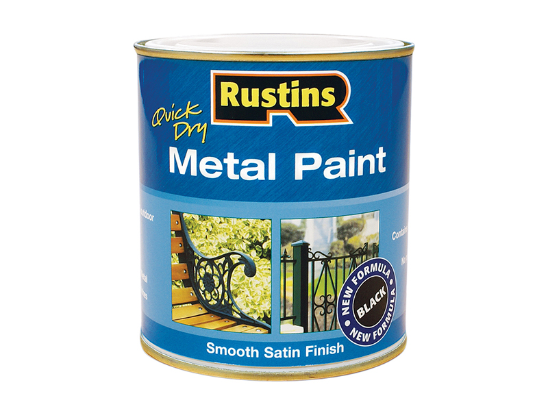 RUSMPSSBL250 - Quick Dry Metal Paint Smooth Satin Black 250ml