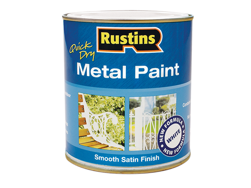 RUSMPSSWH500 - Quick Dry Metal Paint Smooth Satin White 500ml