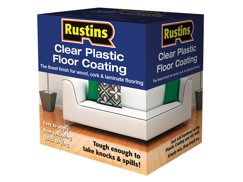 RUSPFCFK4L - Clear Plastic Floor Coating Kit Gloss 4 litre