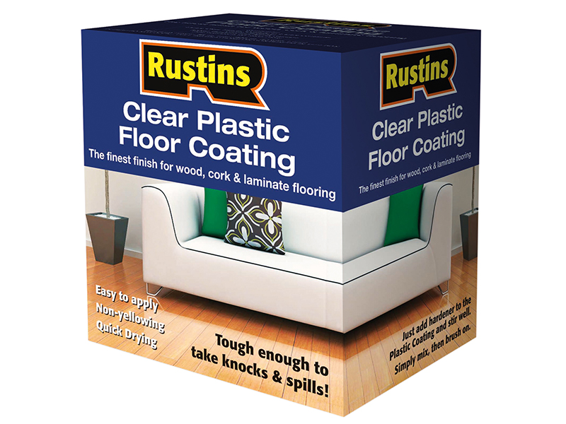 RUSPFCS1L - Clear Plastic Floor Coating Kit Satin 1 litre