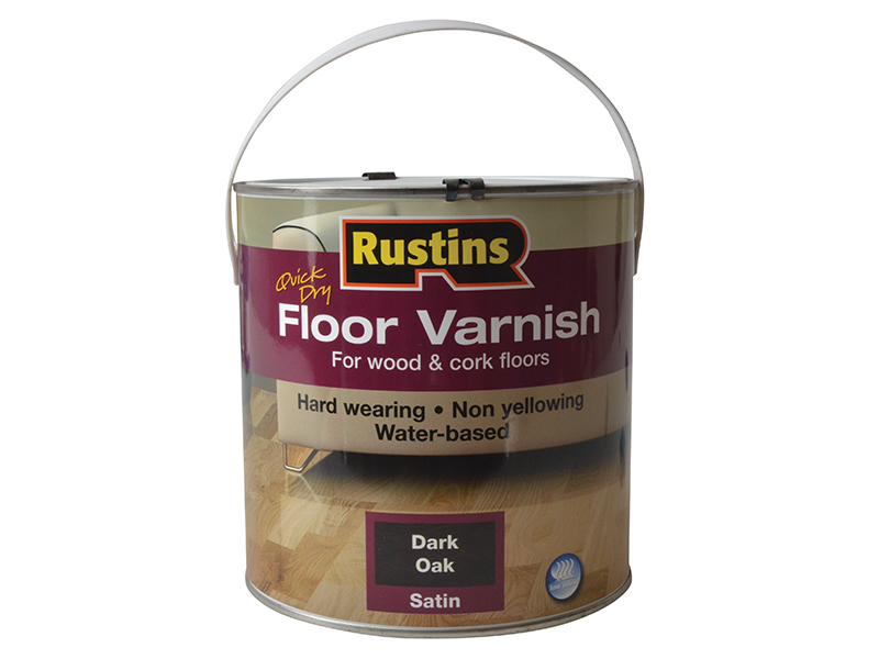 RUSQDCFVDO25 - Quick Dry Coloured Floor Varnish Dark Oak 2.5 litre