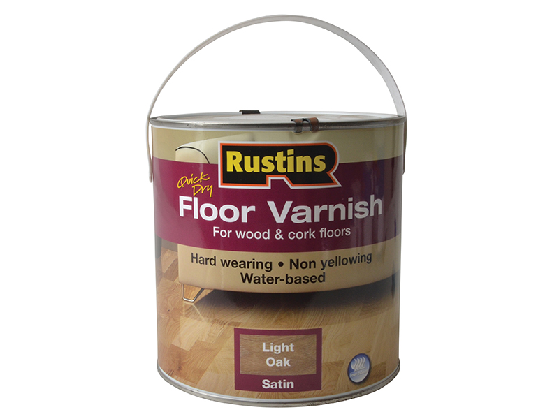 RUSQDCFVLO25 - Quick Dry Coloured Floor Varnish Light Oak 2.5 litre