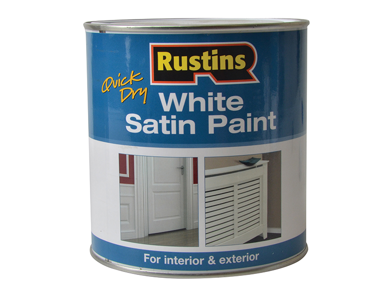 RUSWS1L - Quick Dry White Satin Paint 1 Litre