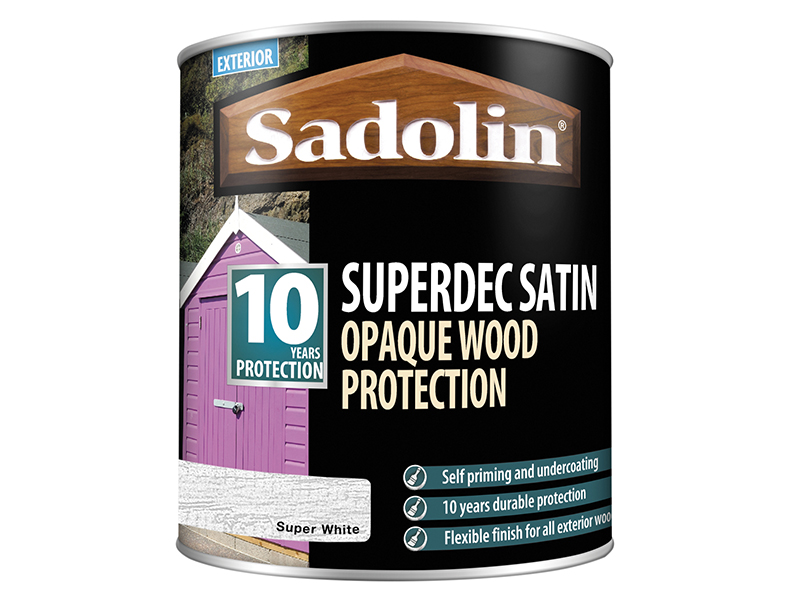 SAD5028825 - Superdec Opaque Wood Protection Super White Satin 1 litre