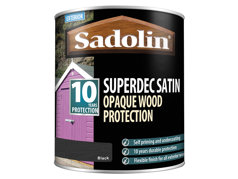 SAD5028828 - Superdec Opaque Wood Protection Black Satin 1 litre