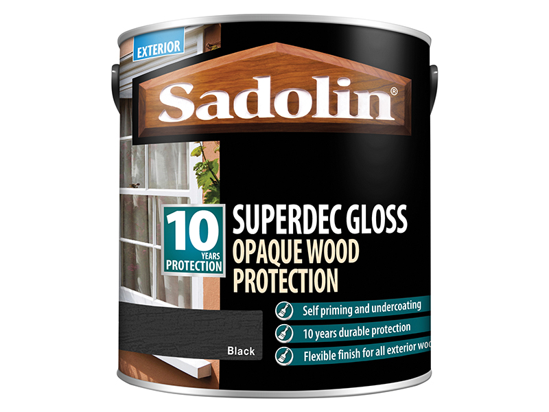 SAD5028854 - Superdec Opaque Wood Protection Black Gloss 2.5 litre