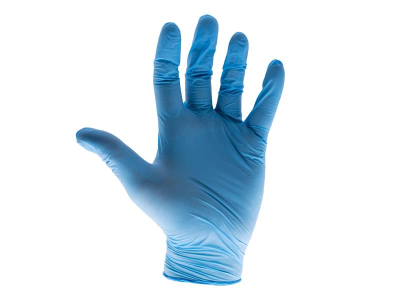 SCAGLODNM - Blue Nitrile Disposable Gloves Medium Box of 100