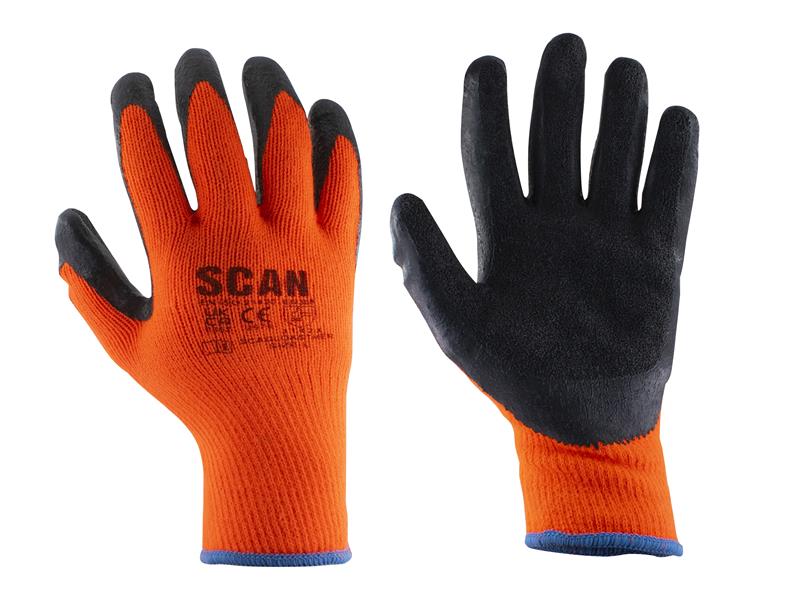 SCAGLOKSTH5M - Thermal Latex Coated Gloves - M (Size 8) (Pack 5)