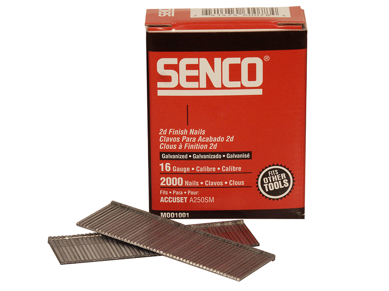 SENRX25EAA - Straight Brad Nails Galvanised 16G x 63mm (Pack 2000)