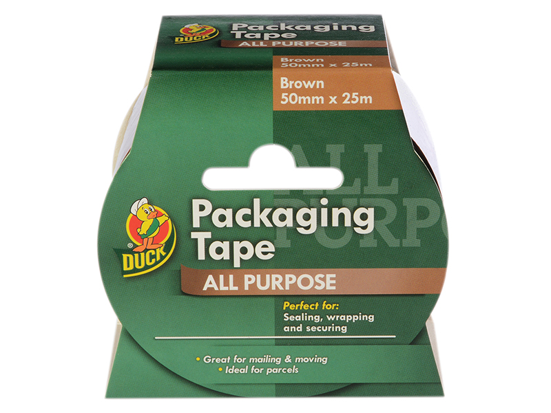SHU223554 - Duck Tape Packaging Tape 50mm x 25m Brown