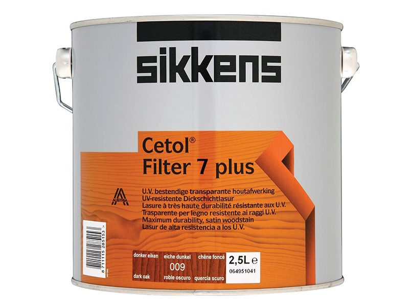 SIKCF7PDO25 - Cetol Filter 7 Plus Translucent Woodstain Dark Oak 2.5 litre