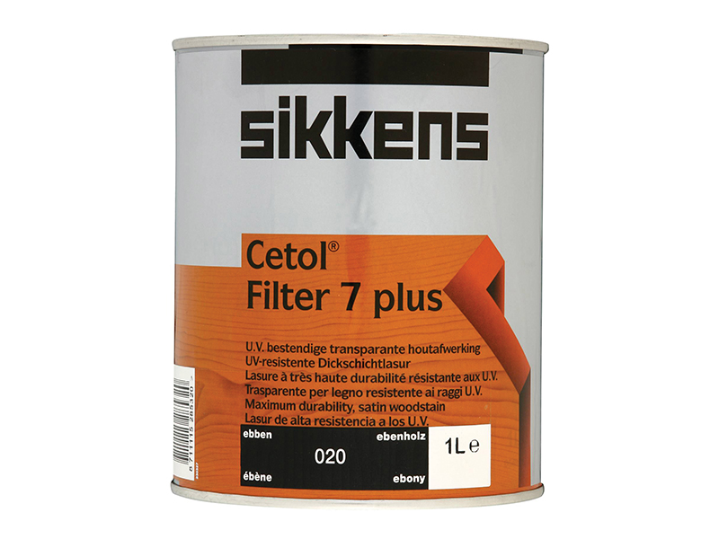 SIKCF7PE1L - Cetol Filter 7 Plus Translucent Woodstain Ebony 1 litre