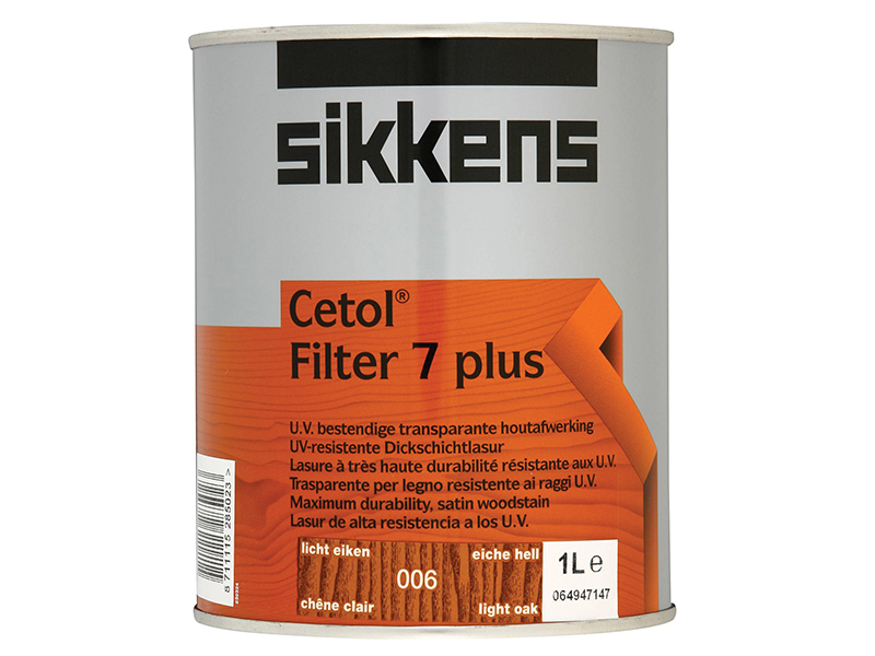 SIKCF7PLO1L - Cetol Filter 7 Plus Translucent Woodstain Light Oak 1 litre