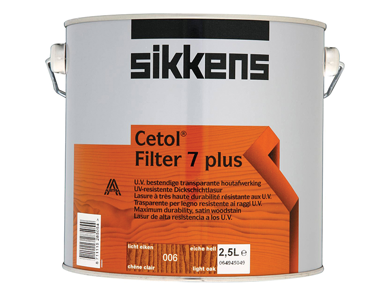 SIKCF7PLO25 - Cetol Filter 7 Plus Translucent Woodstain Light Oak 2.5 litre