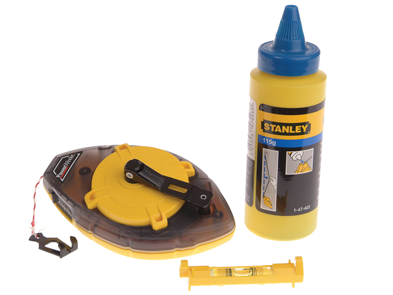 Power Winder Chalk Line 30m Chalk & Level