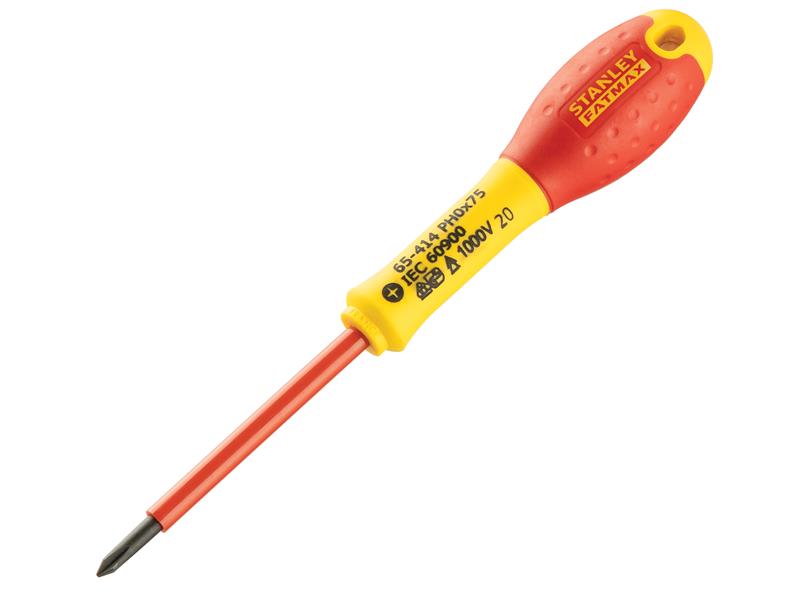 FatMax VDE Insulated Screwdriver Phillips Tip PH0 x 75mm