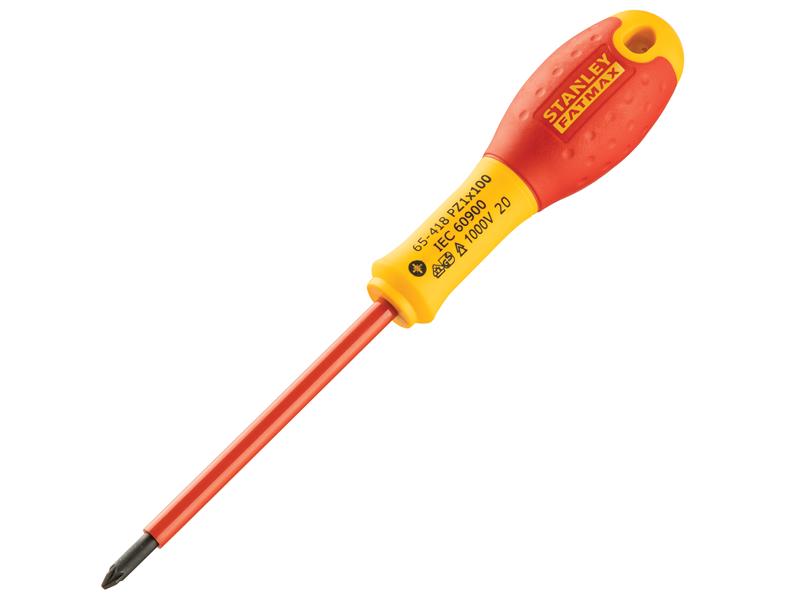 FatMax VDE Insulated Screwdriver Pozidriv Tip PZ1 x 100mm