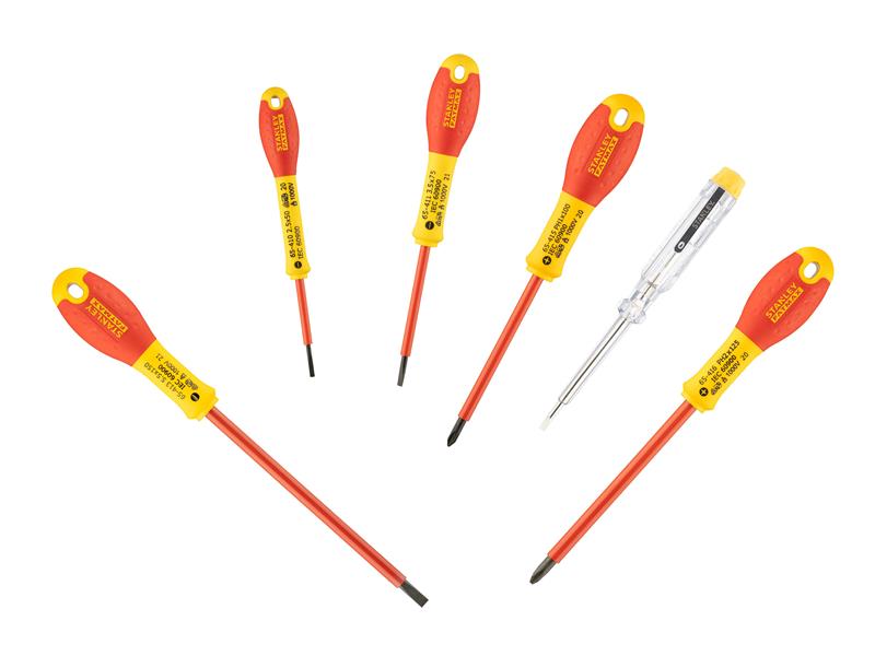 FatMax VDE Insulated Screwdriver Set 6 Piece SL/PH/Tester