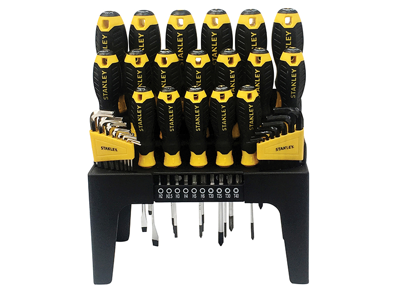 Screwdriver Set in Rack 44 Piece SL/PH/PZ/TX