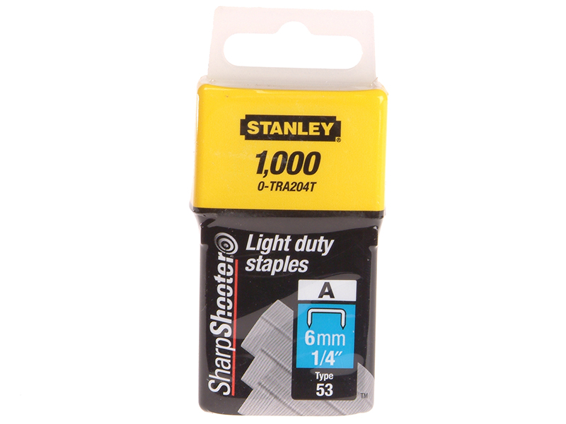 TRA2 Light-Duty Staple 6mm TRA204T Pack 1000