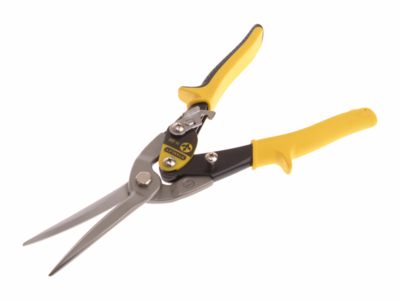 Yellow Long Aviation Snips Straight Cut 300mm