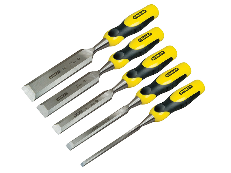 DYNAGRIP Bevel Edge Chisel with Strike Cap Set 5 Piece