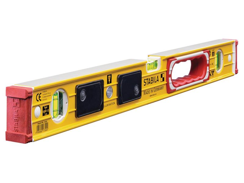 STB1962LED24 - 196-2 LED Illuminated Spirit Level 3 Vial 17392 60cm