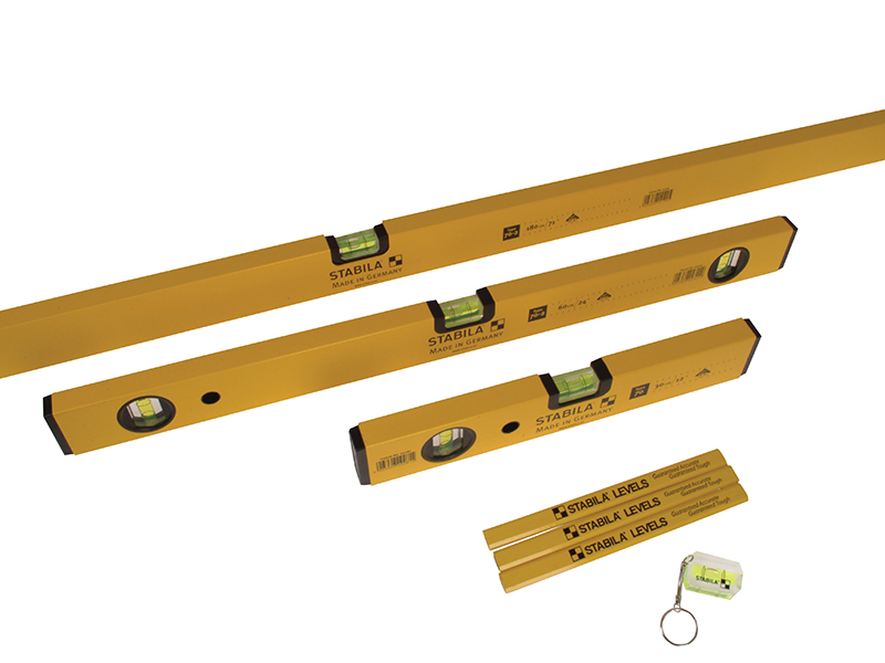 STB702COMBI - 70-2 Double Plumb Spirit Level Pack 30cm 60cm & 180cm